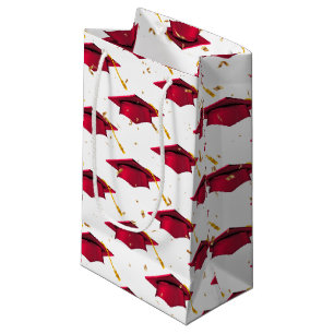 Röd Studentmössa med Konfetti