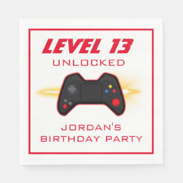 Röd styrenhet för videospel pappersservett