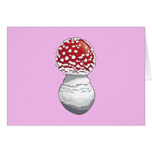 Röd svamp, fläckad svamp, toadstool hälsningskort