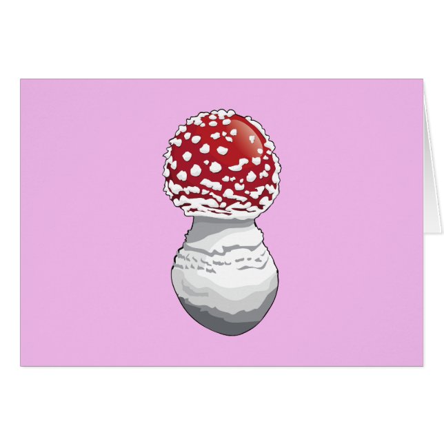 Röd svamp, fläckad svamp, toadstool hälsningskort (Framsidan Horizontal)