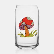 Röd Svamp Glas