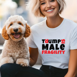 Röd svart antitrumpfeministisk protestslogan röd t shirt