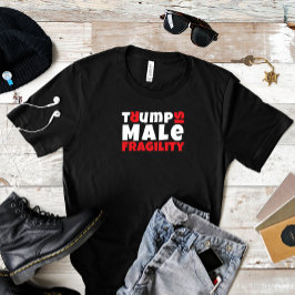 Röd svart antitrumpfeministisk protestslogan röd t shirt