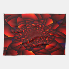 Röd Svart Blå Kronblad Kökshandduk