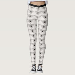 Röd svart bläckstrålespider i triangelns Webben Leggings