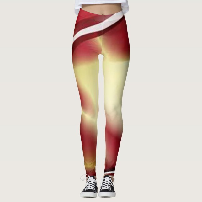 Röd Svart Brun Grön Blå Guld Enkel Färg cool Leggings (Framsida)