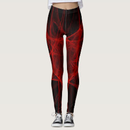Röd Svart Brun Grön Fraktal enkel Färg cool Leggings