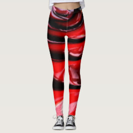 Röd Svart cool Modern Chic hipster collage konstnä Leggings