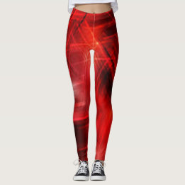 Röd Svart cool Modern Chic hipster collage konstnä Leggings
