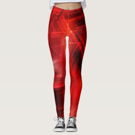 Röd Svart cool Modern Chic hipster collage konstnä Leggings