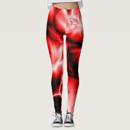 Röd Svart cool Modern Chic hipster collage konstnä Leggings
