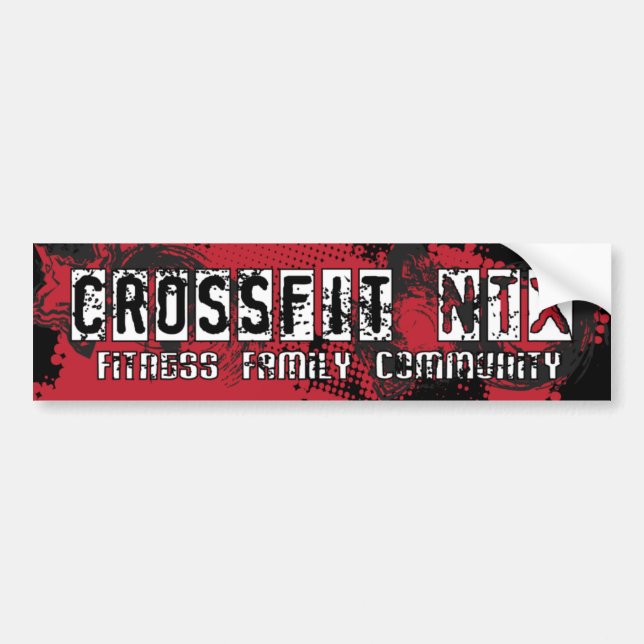 Röd/svart CrossFit NTX bildekal (Framsidan)