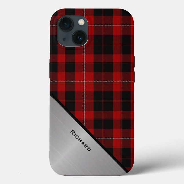 Röd & Svart Cunningham Tartan Rutig  (Baksida)