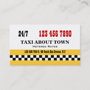 Röd svart för taxicabgult visitkort