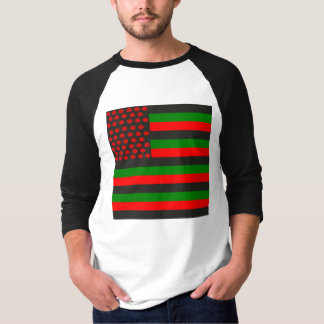 Röd svart för ZULU och grön flagga Tee Shirt