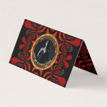 Röd Svart + Funky Gothic Kreativ Guldfärg