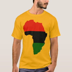 Röd, svart & grön afrikaflagga tee