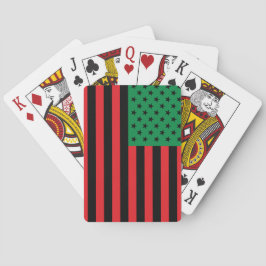 Röd Svart Grön Afroamerikansk Flagga Casinokort