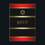 Röd svart guld Bar Mitzvah RSVP OSA Kort<br><div class="desc">Röd svart Bar Mitzvah RSVP.  



 







  


com</div>