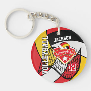 Röd, svart, Guld och vit Volleyball-design