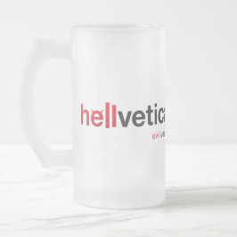 Röd & Svart hellvetica logotyp Frostat Ölglas