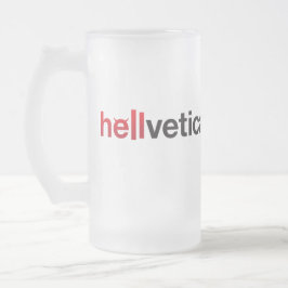Röd & Svart hellvetica logotyp Frostat Ölglas