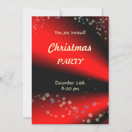 Röd Svart Julfest inbjudan