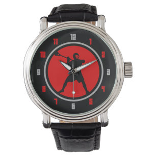 Röd/svart Lacrossespelareklocka - Armbandsur