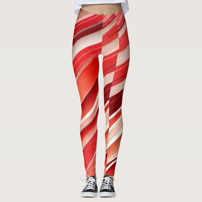 Röd&svart Leggings (Framsida)