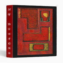 Röd svart målning för fristående abstrakt