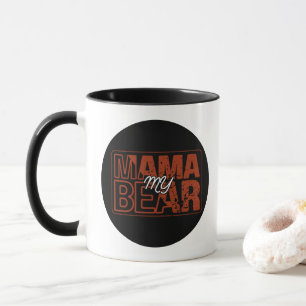 Röd Svart Min Retro björn-mamma Design Mugg