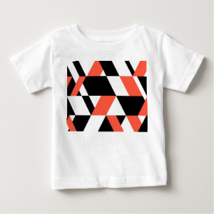 Röd-svart, modern, trendig, urban geometrisk desig t shirt