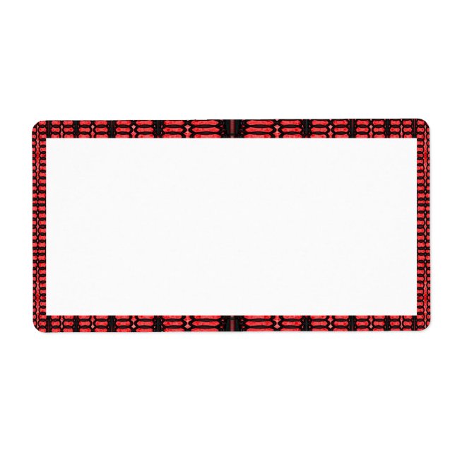 röd svart mönster fraktsedel (Framsidan)