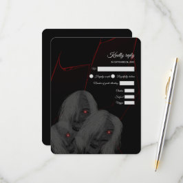 Röd svart-Mörk, rödfärgad, Spöken-Moody OSA Kort