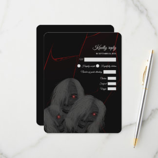 Röd svart-Mörk, rödfärgad, Spöken-Moody OSA Kort