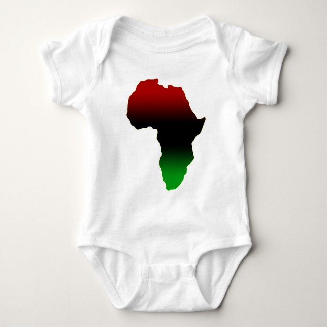 Röd, svart och grön afrikaShape Tee (Framsida)