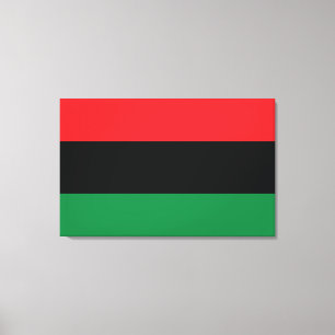Röd, svart och grön flagga canvastryck