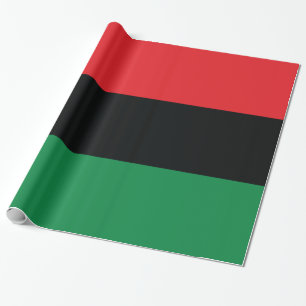 Röd, svart och grön flagga presentpapper