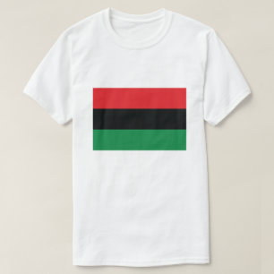 Röd, svart och grön flagga t shirt