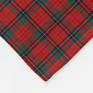 Röd, svart och grön Tartan för Nicolson klan Fleecefilt