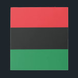 Röd, svart och Grönt Flagga Anteckningsblock<br><div class="desc">Det tre panafrikanska färgen på flagga representerar: RED: det blod som förenar alla människor i det svarta Afrikas historia och som fordrar befrielse, BLACK: svarta människor vars existens som nation, även om det inte är en nationalstat, bekräftas av flagga existens, och GRÖNT: Afrikans rikliga naturrikedom. Vintage Old school Alternative Hip...</div>