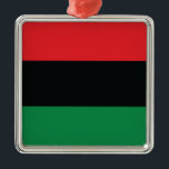 Röd, svart och Grönt Flagga Julgransprydnad Metall<br><div class="desc">Det tre panafrikanska färgen på flagga representerar: RED: det blod som förenar alla människor i det svarta Afrikas historia och som fordrar befrielse, BLACK: svarta människor vars existens som nation, även om det inte är en nationalstat, bekräftas av flagga existens, och GRÖNT: Afrikans rikliga naturrikedom. Vintage Old school Alternative Hip...</div>