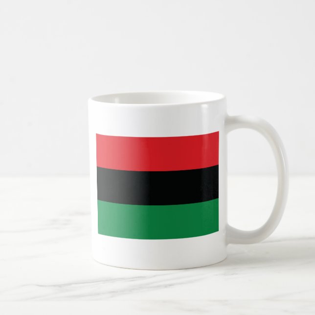 Röd, svart och Grönt Flagga Kaffemugg (Höger)