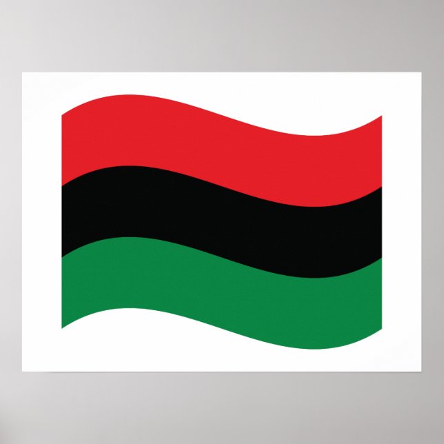 Röd, svart och Grönt Flagga Poster (Framsidan)