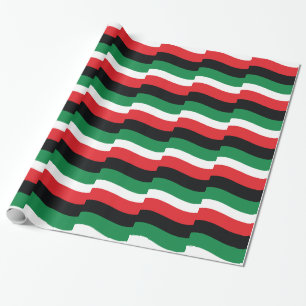 Röd, svart och Grönt Flagga Presentpapper
