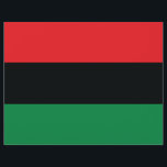 Röd, svart och Grönt Flagga Reklamblad<br><div class="desc">Det tre panafrikanska färgen på flagga representerar: RED: det blod som förenar alla människor i det svarta Afrikas historia och som fordrar befrielse, BLACK: svarta människor vars existens som nation, även om det inte är en nationalstat, bekräftas av flagga existens, och GRÖNT: Afrikans rikliga naturrikedom. Vintage Old school Alternative Hip...</div>