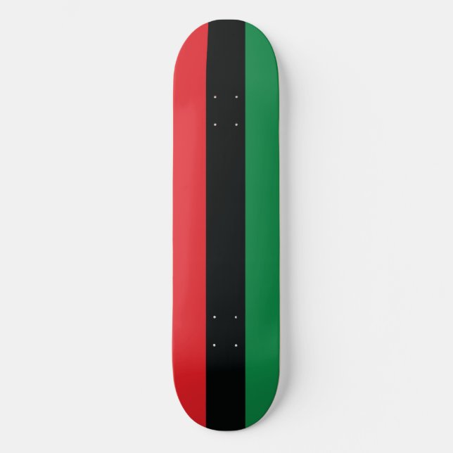 Röd, svart och Grönt Flagga Skateboard Bräda 21,5 Cm (Framsida)