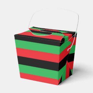 Röd, svart och Grönt Rand Presentaskar