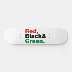 Röd, svart och Grönt. Skateboard Bräda 20,5 Cm