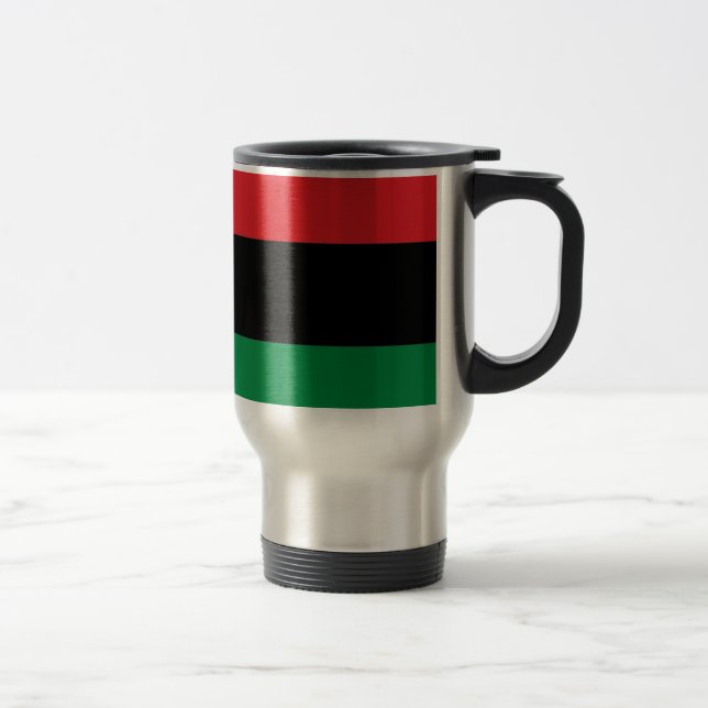 Röd svart- och gröntPanorera-Afrikan UNIA flagga Resemugg (Höger)
